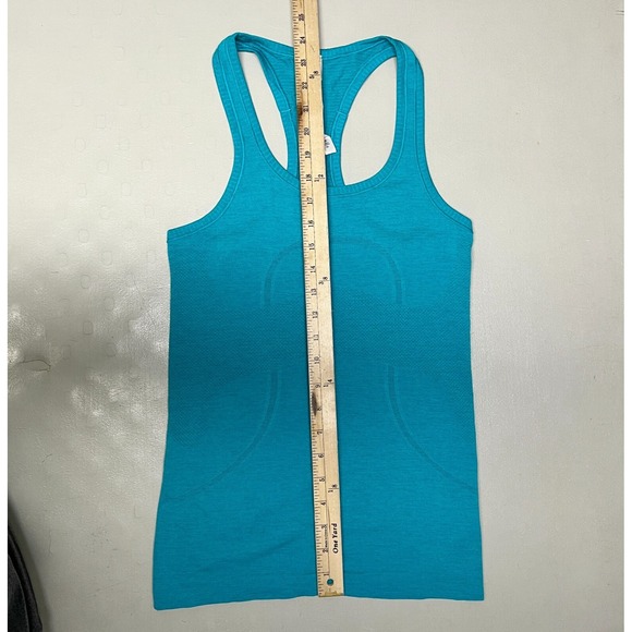 Lululemon Tank Top Shirt Womens 4 Green Turquoise Racerback Gym Training Yoga - Picture 9 of 9